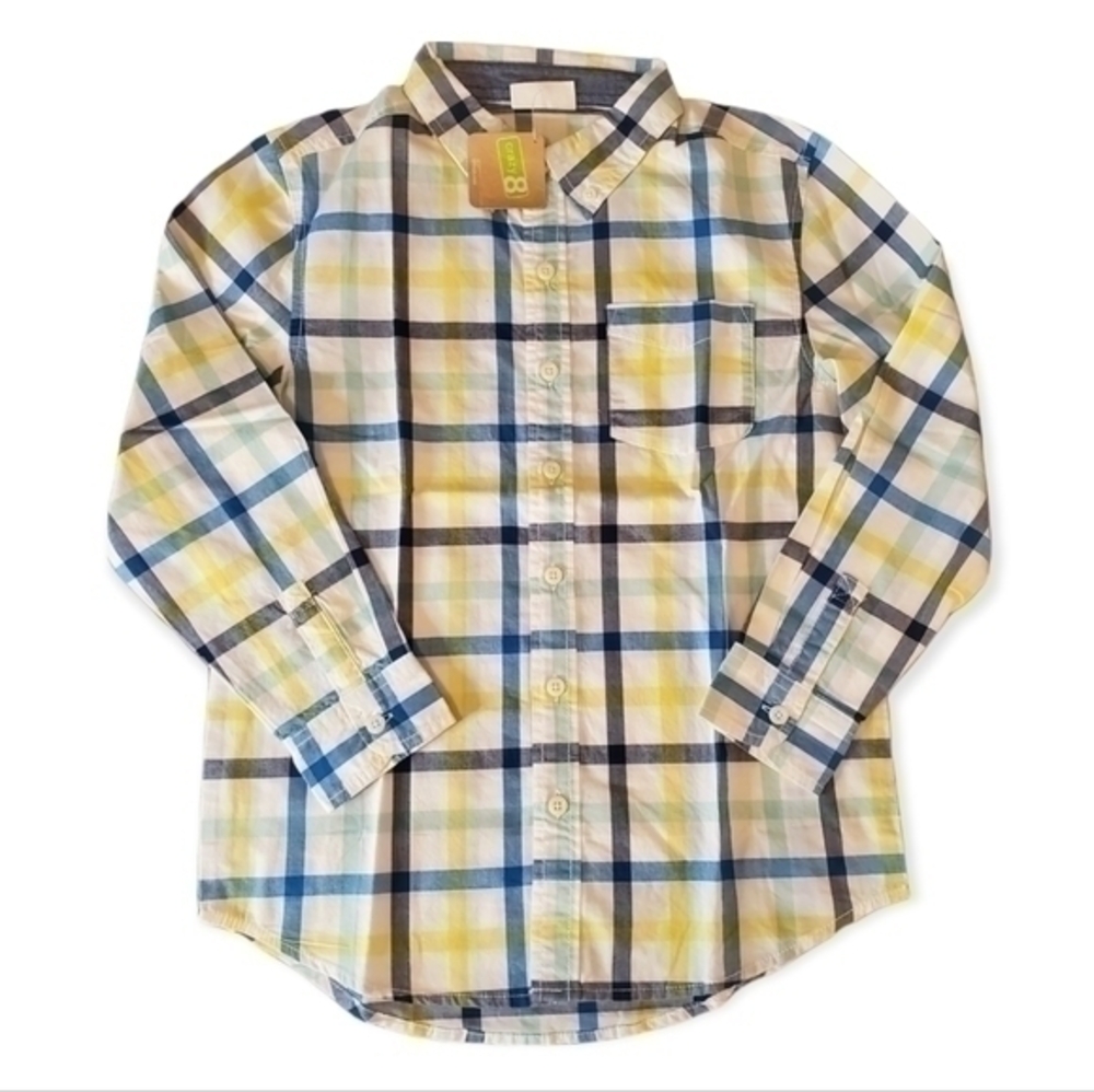 NWT Crazy 8 Plaid Kids Shirt
